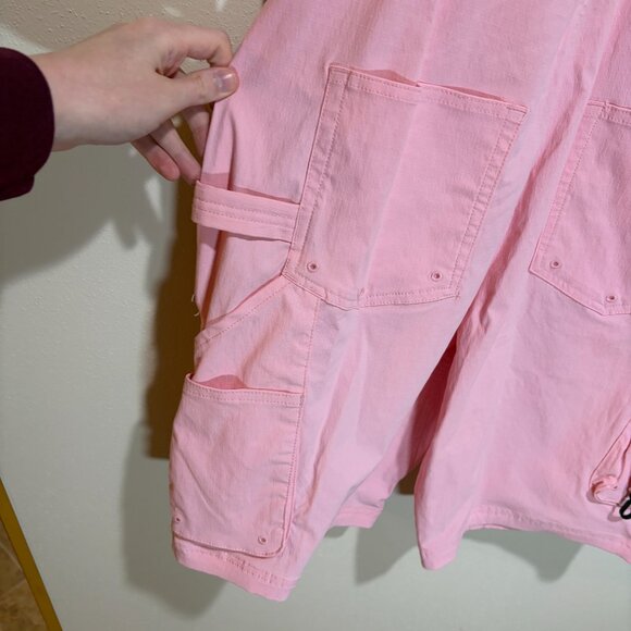 Duluth Trading Co Heirloom Gardening Bib Short Overalls Pink - Picture 10 of 14